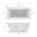 59" x 30" Modern Freestanding Acrylic Soaking Bathtub Glossy White Compact Soaker Tub Slotted Overflow VA6817-S - HomeBeyond