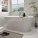 59" x 30" Modern Freestanding Acrylic Soaking Bathtub Non Slip Pure White Compact Soaker Tub Slotted Overflow VA6815-NSW - HomeBeyond