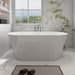 59" x 30" Modern Freestanding Acrylic Soaking Bathtub Non Slip Pure White Compact Soaker Tub Slotted Overflow VA6815-NSW - HomeBeyond