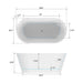 59" x 30" Modern Freestanding Acrylic Soaking Bathtub Non Slip Pure White Compact Soaker Tub Slotted Overflow VA6815-NSW - HomeBeyond