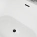 59" x 30" Modern Freestanding Acrylic Soaking Bathtub Non Slip Pure White Compact Soaker Tub Slotted Overflow VA6815-NSW - HomeBeyond
