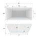 59" x 30" Modern Oval Freestanding Acrylic Soaking Bathtub White Soaker Tub Slotted Overflow VA6821-S - HomeBeyond