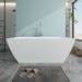 59" x 30" Modern Oval Freestanding Acrylic Soaking Bathtub White Soaker Tub Slotted Overflow VA6821-S - HomeBeyond