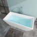 59" x 30" Modern Oval Freestanding Acrylic Soaking Bathtub White Soaker Tub Slotted Overflow VA6821-S - HomeBeyond