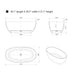 59" x 30" Modern Oval Stone Resin Freestanding Bathtub Compact Soaker Tub Polished Chrome Drain VA6921-S - HomeBeyond