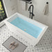 59" x 30" Modern Rectangle Freestanding Acrylic Soaking Bathtub White Soaker Tub Slotted Overflow VA6814-S - HomeBeyond