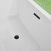 59" x 30" Modern Rectangle Freestanding Acrylic Soaking Bathtub White Soaker Tub Slotted Overflow VA6814-S - HomeBeyond