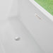 59" x 30" Modern Rectangle Freestanding Acrylic Soaking Bathtub White Soaker Tub Slotted Overflow VA6814-S - HomeBeyond