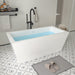 59" x 30" Modern Rectangle Freestanding Acrylic Soaking Bathtub White Soaker Tub Slotted Overflow VA6814-S - HomeBeyond