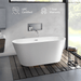 59" x 30" Non-Slip White Acrylic Freestanding Soaking Bathtub - HomeBeyond