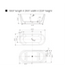 59" x 30" Non-Slip White Acrylic Freestanding Soaking Bathtub - HomeBeyond