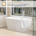 59" x 30" Non-Slip White Acrylic Freestanding Soaking Bathtub - HomeBeyond