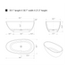59" x 31” Oval Shaped Stone Resin Freestanding Bathtub, with Polished Chrome Pop Up Drain - HomeBeyond