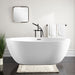 59" x 32" Freestanding Bathtub, Contemporary Design for Soaking and Bathing, Overflow and Pop-up Drain - HomeBeyond