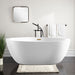 59" x 32" Freestanding Bathtub, Contemporary Design for Soaking and Bathing, Overflow and Pop-up Drain - HomeBeyond