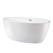 59" x 32" Freestanding Bathtub, Contemporary Design for Soaking and Bathing, Overflow and Pop-up Drain - HomeBeyond