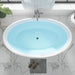 59" x 32" Modern Oval Freestanding Acrylic Soaking Bathtub Pure White Oval Soaker Tub Center Drain VA6834-M - HomeBeyond