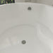 59" x 59" Modern Round Freestanding Acrylic Soaking Bathtub White Japanese Style Soaker Tub Chrome Drain VA6810 - HomeBeyond
