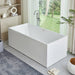 59" x 67" Freestanding Acrylic Bathtub, Modern Stand Alone Soaking Tub with Slotted Overflow and Pop-up Drain - HomeBeyond