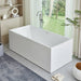 59" x 67" Freestanding Acrylic Bathtub, Modern Stand Alone Soaking Tub with Slotted Overflow and Pop-up Drain - HomeBeyond