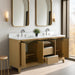 60" Double Sink Bathroom Vanity with Engineered Marble Top - HomeBeyond