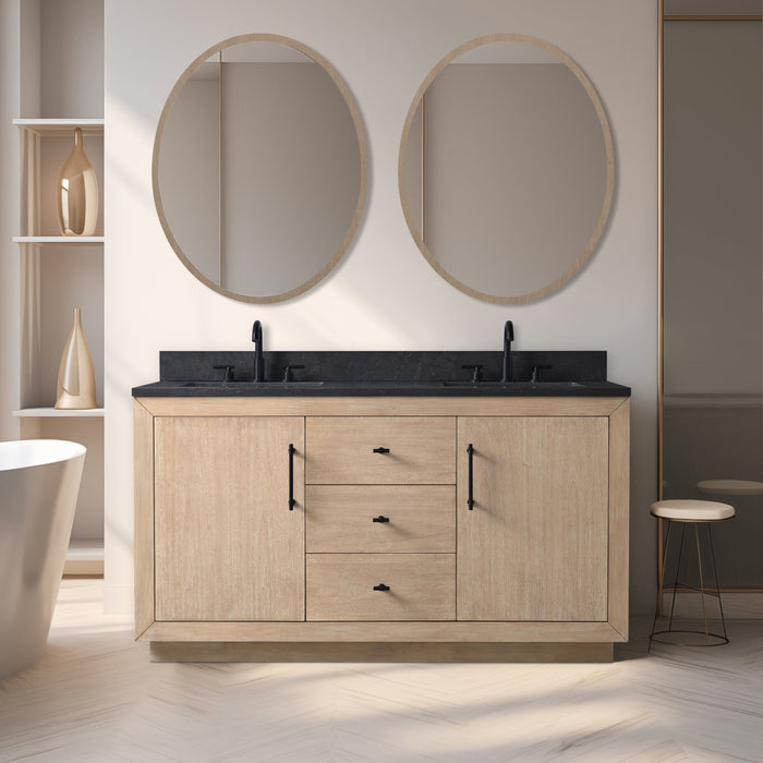 60" Double Sink Bathroom Vanity with Sink and Top, With Soft Closing Doors - HomeBeyond