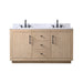 60" Double Sink Bathroom Vanity with Sink and Top, With Soft Closing Doors - HomeBeyond