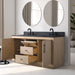 60" Double Sink Bathroom Vanity with Sink and Top, With Soft Closing Doors - HomeBeyond