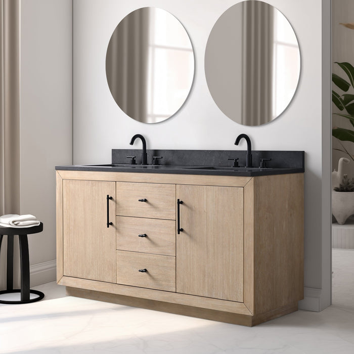 60" Double Sink Bathroom Vanity with Sink and Top, With Soft Closing Doors - HomeBeyond