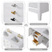 60" Double Sink Freestanding Bath Vanity Cabinet with White Engineered Marble Top - HomeBeyond