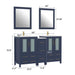 60" Double Sink Modern Bathroom Vanity Set with Ceramic Top & Two Free Mirrors – Large Storage Cabinet with 7 Drawers VA3024-60 - HomeBeyond