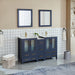 60" Double Sink Modern Bathroom Vanity Set with Ceramic Top & Two Free Mirrors – Large Storage Cabinet with 7 Drawers VA3024-60 - HomeBeyond
