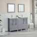 60" Double Sink Modern Bathroom Vanity Set with Ceramic Top & Two Free Mirrors – Large Storage Cabinet with 7 Drawers VA3024-60 - HomeBeyond