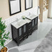 60" Double Sink Modern Bathroom Vanity Set with Ceramic Top & Two Free Mirrors – Large Storage Cabinet with 7 Drawers VA3024-60 - HomeBeyond