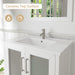 60" Double Sink Modern Bathroom Vanity Set with Ceramic Top & Two Free Mirrors – Large Storage Cabinet with 7 Drawers VA3024-60 - HomeBeyond