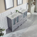 60" Double Sink Modern Bathroom Vanity Set with Ceramic Top & Two Free Mirrors – Large Storage Cabinet with 7 Drawers VA3024-60 - HomeBeyond