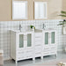 60" Double Sink Modern Bathroom Vanity Set with Ceramic Top & Two Free Mirrors – Large Storage Cabinet with 7 Drawers VA3024-60 - HomeBeyond