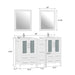 60" Double Sink Modern Bathroom Vanity Set with Ceramic Top & Two Free Mirrors – Large Storage Cabinet with 7 Drawers VA3024-60 - HomeBeyond