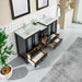 60" Double Sink Modern Bathroom Vanity Set with Ceramic Top & Two Free Mirrors – Large Storage Cabinet with 7 Drawers VA3024-60 - HomeBeyond