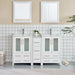 60" Double Sink Modern Bathroom Vanity Set with Ceramic Top & Two Free Mirrors – Large Storage Cabinet with 7 Drawers VA3024-60 - HomeBeyond