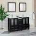 60" Double Sink Modern Bathroom Vanity Set with Ceramic Top & Two Free Mirrors – Large Storage Cabinet with 7 Drawers VA3024-60 - HomeBeyond