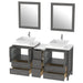 60" Double Sink Modern Bathroom Vanity Set with White Engineered Marble Top & Free Mirrors – Large Storage Cabinet with 7 Drawers VA3124-60 - HomeBeyond