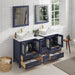 60" Double Sink Modern Bathroom Vanity Set with White Engineered Marble Top & Free Mirrors – Large Storage Cabinet with 7 Drawers VA3124-60 - HomeBeyond