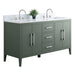60" Double Sink Modern Freestanding Bathroom Vanity Set with Arabescato White Engineered Marble Top – Storage Cabinet with Soft-Closing Doors & Drawers VA9060D - HomeBeyond