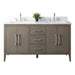 60" Double Sink Modern Freestanding Bathroom Vanity Set with Arabescato White Engineered Marble Top – Storage Cabinet with Soft-Closing Doors & Drawers VA9060D - HomeBeyond