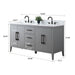 60" Double Sink Modern Freestanding Bathroom Vanity Set with Arabescato White Engineered Marble Top – Storage Cabinet with Soft-Closing Doors & Drawers VA9060D - HomeBeyond
