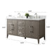 60" Double Sink Modern Freestanding Bathroom Vanity Set with Arabescato White Engineered Marble Top – Storage Cabinet with Soft-Closing Doors & Drawers VA9060D - HomeBeyond