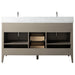 60" Double Sink Modern Freestanding Bathroom Vanity Set with Arabescato White Engineered Marble Top – Storage Cabinet with Soft-Closing Doors & Drawers VA9060D - HomeBeyond