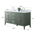 60" Double Sink Modern Freestanding Bathroom Vanity Set with Arabescato White Engineered Marble Top – Storage Cabinet with Soft-Closing Doors & Drawers VA9060D - HomeBeyond