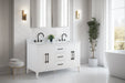 60" Double Sink Modern Freestanding Bathroom Vanity Set with Arabescato White Engineered Marble Top – Storage Cabinet with Soft-Closing Doors & Drawers VA9060D - HomeBeyond